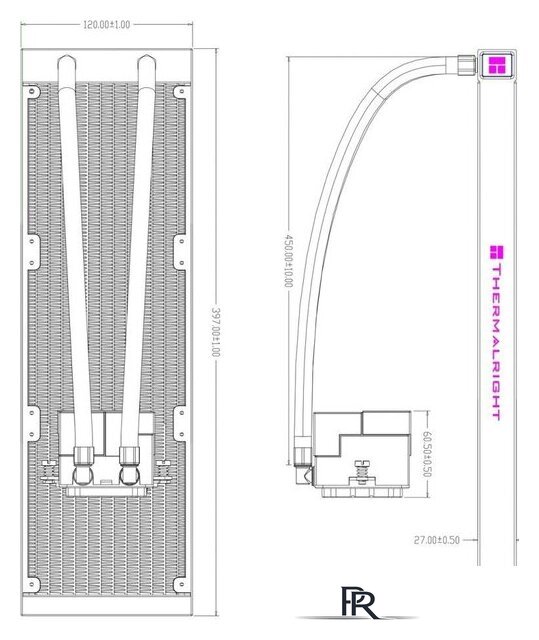 Система жидкостного охлаждения для процессора Thermalright Core Matrix 360 ARGB V2 (черный) - Изображение №7 — Интернет-магазин ПроЗаказ