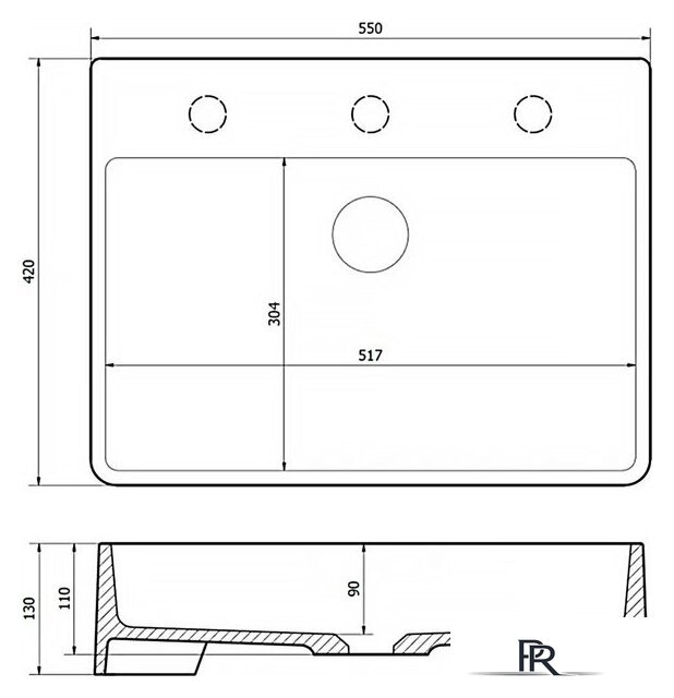 Умывальник Lauter Silenta 21S555GB (Gold Black) - Изображение №14 — Интернет-магазин ПроЗаказ