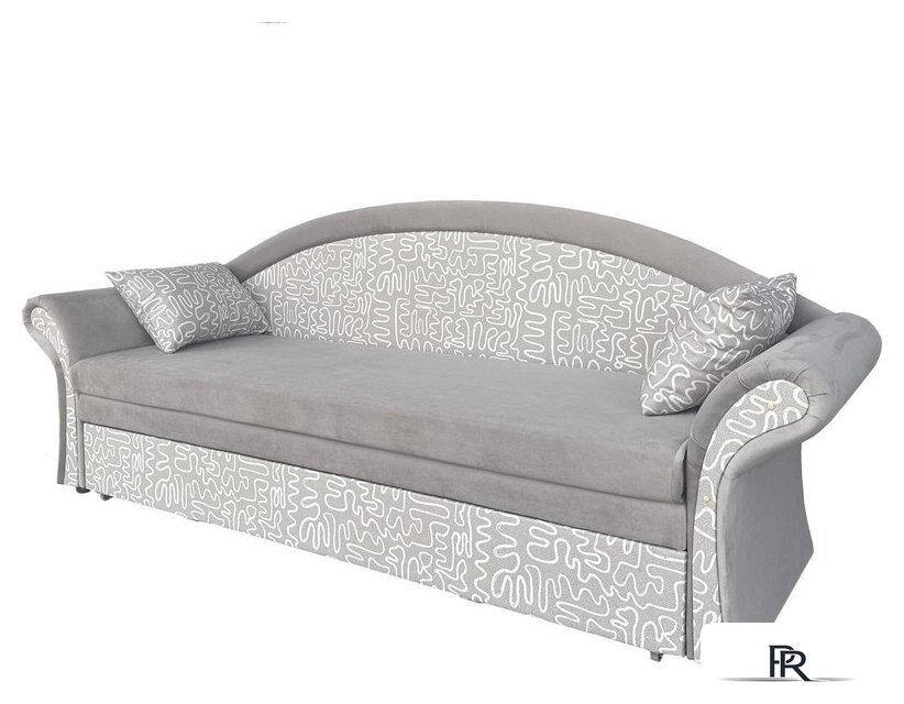 Диван Анмикс Риччи (светло-бежевый, велюр/принт инкас) - Изображение №1 — Интернет-магазин ПроЗаказ