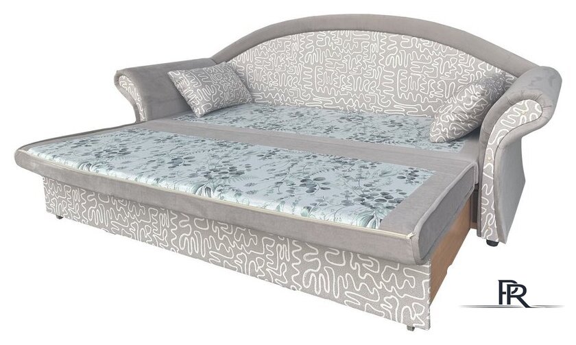 Диван Анмикс Риччи (светло-бежевый, велюр/принт инкас) - Изображение №3 — Интернет-магазин ПроЗаказ