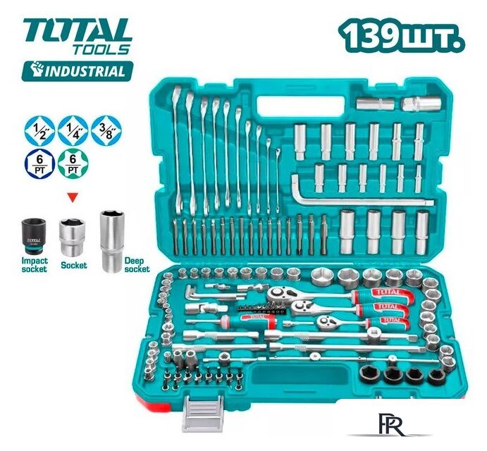 Универсальный набор инструментов Total THKTHP21396 (139 предметов) - Изображение №1 — Интернет-магазин ПроЗаказ