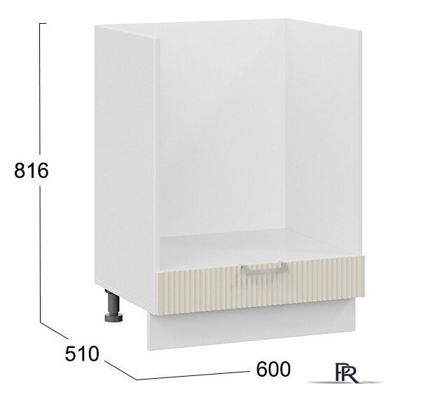 Шкаф напольный Трия Кимберли 1Н6Б (белый/крем) - Изображение №3 — Интернет-магазин ПроЗаказ