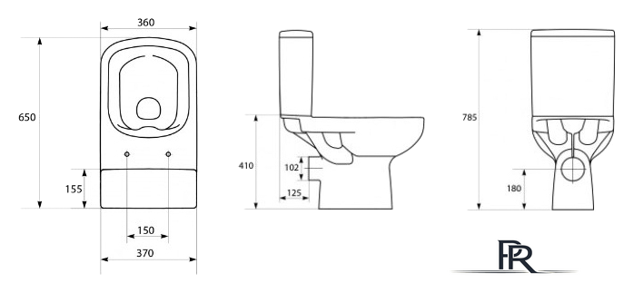 Унитаз напольный Cersanit Colour Clean On 011 KO-COL011-3/5-COn-DL - Изображение №4 — Интернет-магазин ПроЗаказ