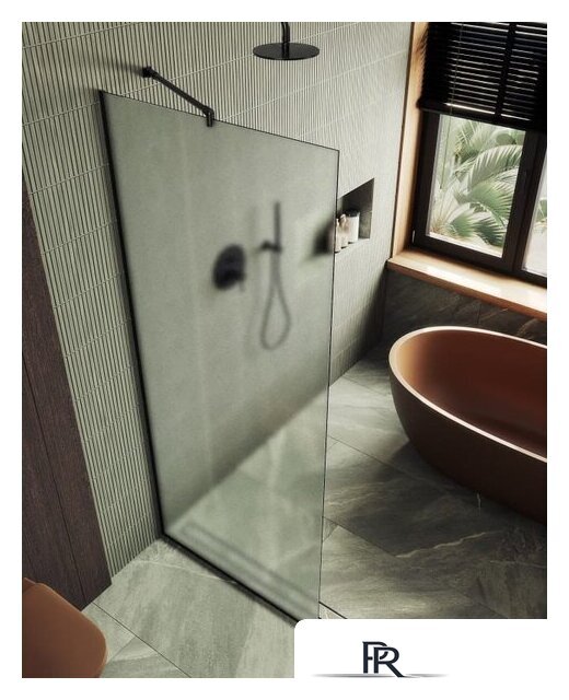 Душевая стенка MaybahGlass 195x89 MGD-690-6у (сатин стекло/черный) - Изображение №4 — Интернет-магазин ПроЗаказ