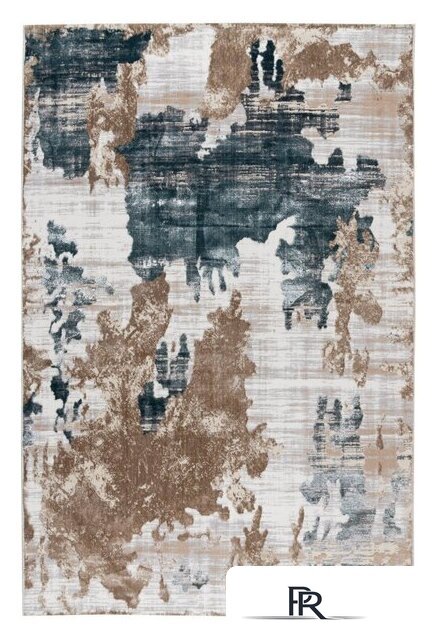 Ковер для жилой комнаты Radjab Carpet Бьянка Прямоугольник D009A 8563RK-B (1x2, Cream Shirink/Blue Fdy) - Изображение №1 — Интернет-магазин ПроЗаказ