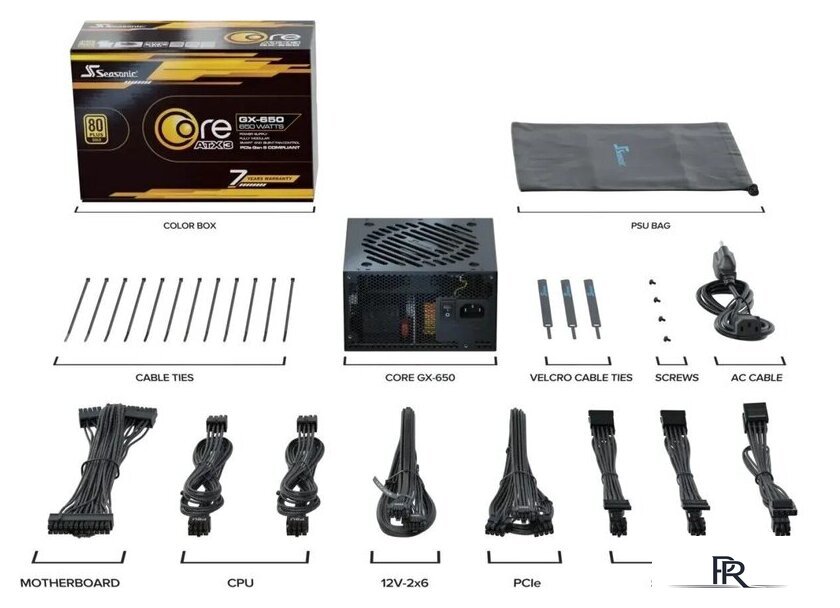 Блок питания Seasonic Core GX-650 ATX 3.1 2024 SRP-CGX651-A5A32SF - Изображение №9 — Интернет-магазин ПроЗаказ