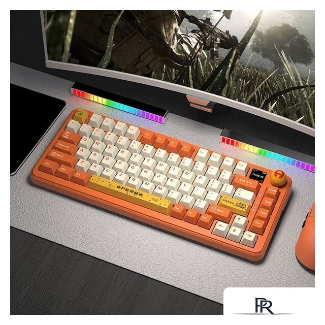 Клавиатура Ajazz AK820 Max Plus (оранжевый/белый, Ajazz Avocado) - Изображение №10 — Интернет-магазин ПроЗаказ