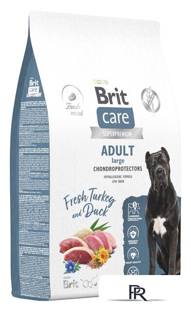 Сухой корм для собак Brit Dog Adult Large Chondroprotectors с индейкой и уткой 12 кг - Изображение №1 — Интернет-магазин ПроЗаказ