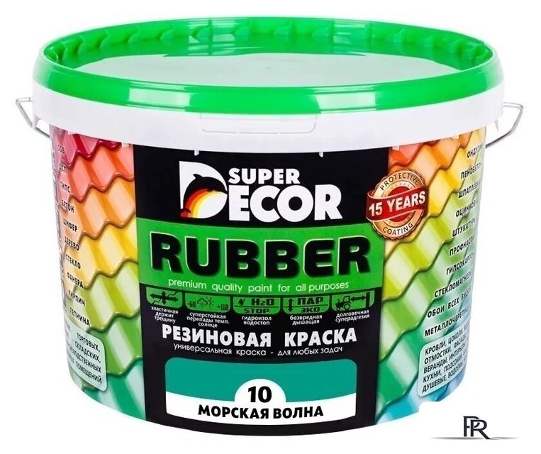 Краска Super Decor Резиновая 12 кг (№12 Карибская ночь) - Изображение №1 — Интернет-магазин ПроЗаказ