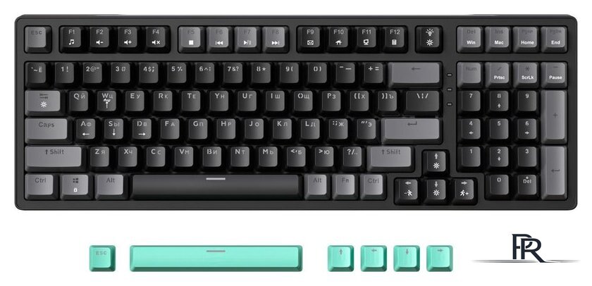 Клавиатура JEGG ZA99 Black Grey Green (TNT Yellow) - Изображение №1 — Интернет-магазин ПроЗаказ