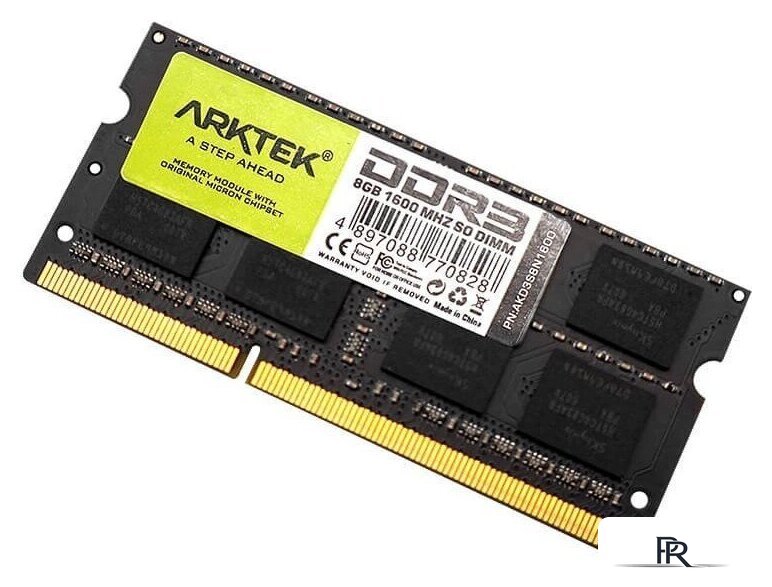 Оперативная память Arktek 8ГБ DDR3 SODIMM 1600 МГц AKD3S8N1600 - Изображение №4 — Интернет-магазин ПроЗаказ