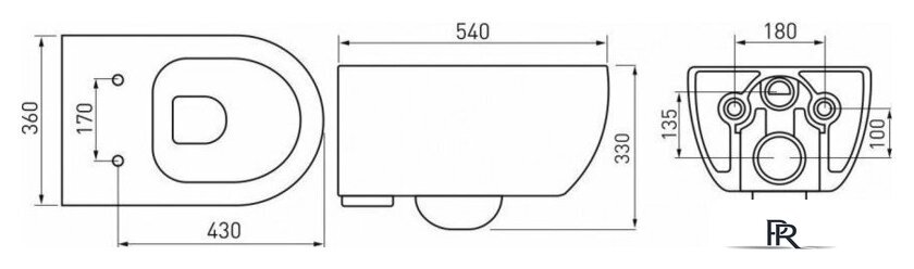 Унитаз подвесной Berges Wasserhaus Ego XL 082038 - Изображение №8 — Интернет-магазин ПроЗаказ