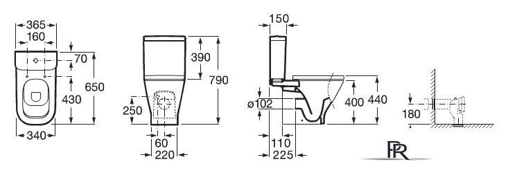 Унитаз напольный Roca The Gap [342477000] (без бачка, без сиденья) - Изображение №4 — Интернет-магазин ПроЗаказ