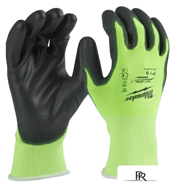 Перчатки хозяйственные Milwaukee Hi-Vis Cut level 1/A 11/XXL 4932492917 (12 пар) - Изображение №1 — Интернет-магазин ПроЗаказ
