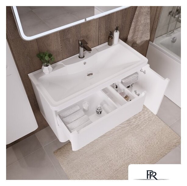  Grossman Тумба под умывальник Адель 90 см подвесная (белый) - Изображение №3 — Интернет-магазин ПроЗаказ