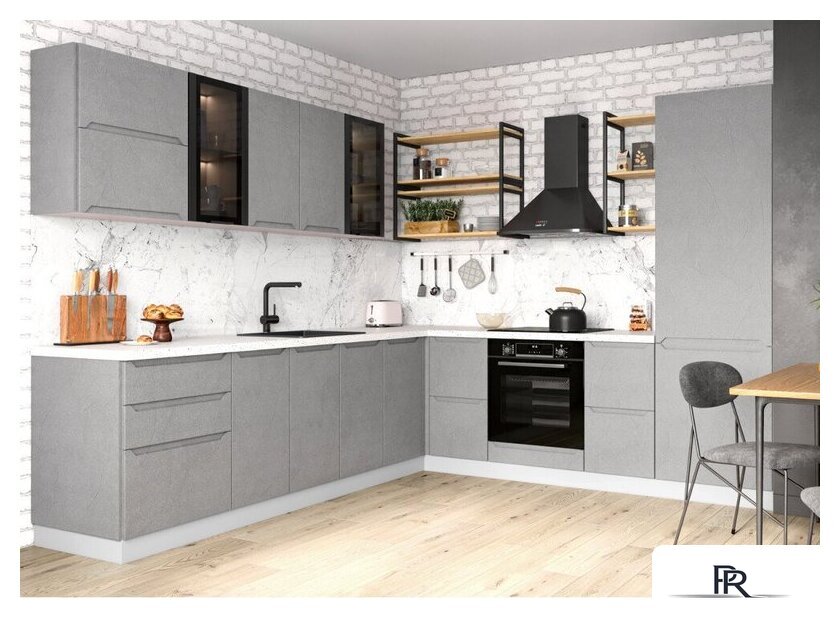 Шкаф навесной ДСВ Тренто П 700 (серый/серый) - Изображение №3 — Интернет-магазин ПроЗаказ