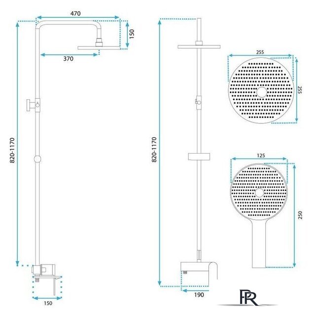 Душевая система  Rea Marco REA-P8548 - Изображение №9 — Интернет-магазин ПроЗаказ