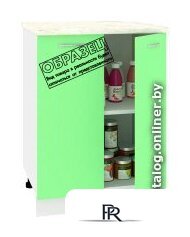 Шкаф напольный Кортекс-мебель Корнелия Лира НШ60р (дуб сонома/марсель) - Изображение №5 — Интернет-магазин ПроЗаказ