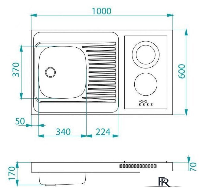 Кухонная мойка Alveus Combi Ceral 100 1136495 - Изображение №4 — Интернет-магазин ПроЗаказ
