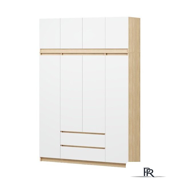Шкаф распашной Soma ШК-4 160-235 (дуб сонома/белый) - Изображение №1 — Интернет-магазин ПроЗаказ