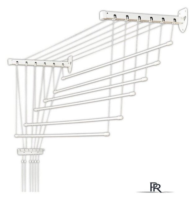 Сушилка для белья Comfort Alumin Лифт универсальное крепление 6x100см (алюминий/белый) - Изображение №1 — Интернет-магазин ПроЗаказ