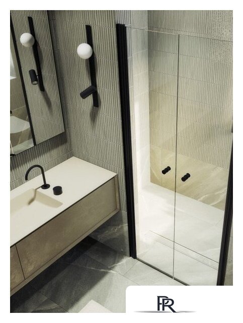 Душевая дверь MaybahGlass 198x89 MGD-423-6 (прозрачное стекло/черный) - Изображение №5 — Интернет-магазин ПроЗаказ