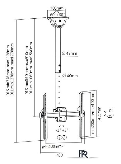 Кронштейн для телевизора Arm Media LCD-1700 - Изображение №2 — Интернет-магазин ПроЗаказ