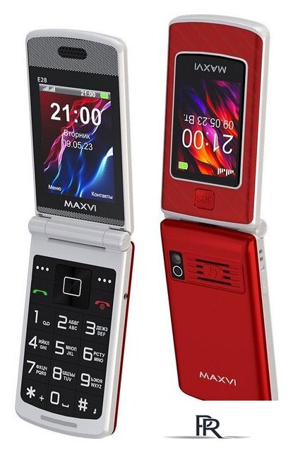 Кнопочный телефон Maxvi E28 (красный) - Изображение №1 — Интернет-магазин ПроЗаказ