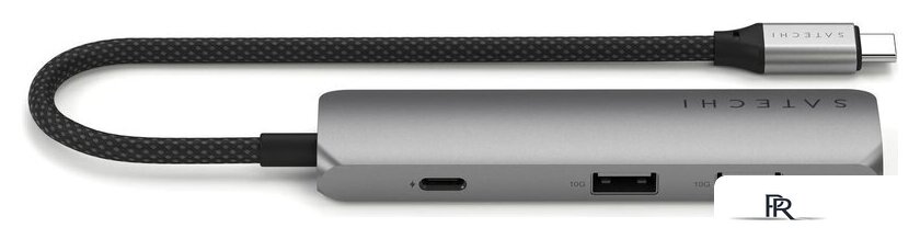 Док-станция Satechi 4-in-1 USB-C Slim Multiport Adapter 4K ST-P4SM (серый) - Изображение №2 — Интернет-магазин ПроЗаказ