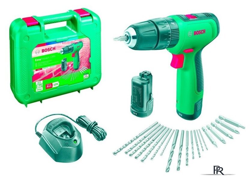 Ударная дрель-шуруповерт Bosch EasyImpact 1200 06039D3105 (с 2-мя АКБ, кейс, набор оснастки) - Изображение №1 — Интернет-магазин ПроЗаказ