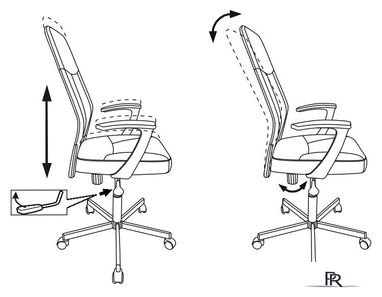 Офисное кресло Бюрократ CH-605 (черный) - Изображение №6 — Интернет-магазин ПроЗаказ