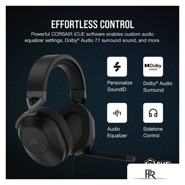 Наушники Corsair HS65 Surround (карбон) - Изображение №3 — Интернет-магазин ПроЗаказ