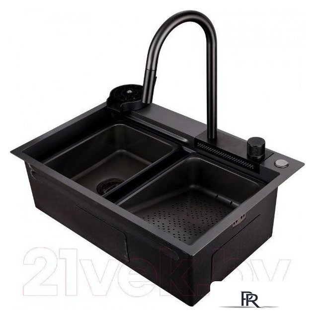 Кухонная мойка Abber Wasser Kreis AF2194B (черный матовый) - Изображение №1 — Интернет-магазин ПроЗаказ