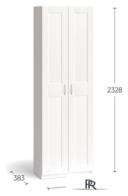 Шкаф распашной Mio Tesoro Макс 2 двери 2.06.01.040.4 (серый) - Изображение №4 — Интернет-магазин ПроЗаказ