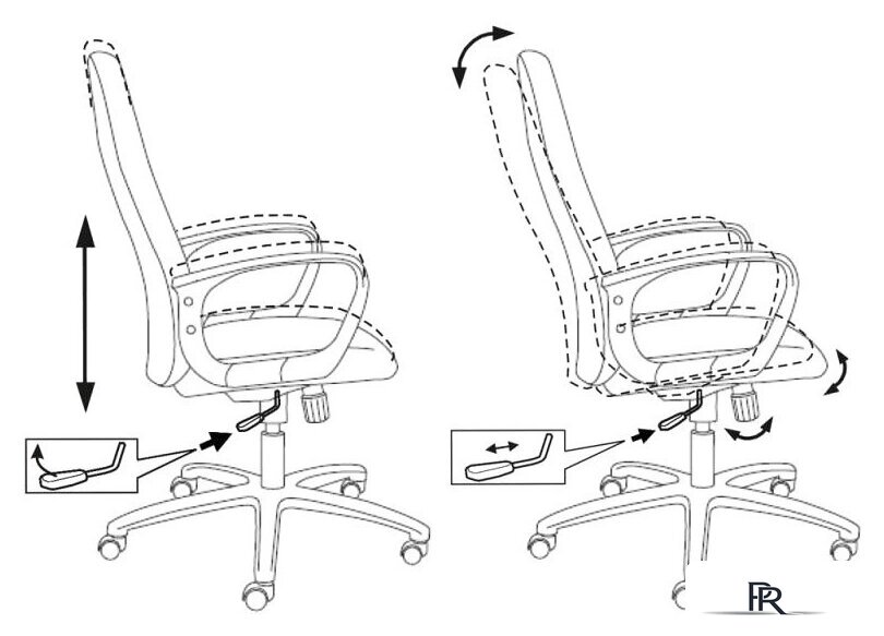 Офисное кресло Бюрократ CH-808AXSN/TW-10 - Изображение №5 — Интернет-магазин ПроЗаказ