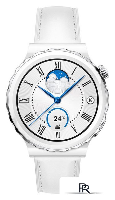 Умные часы Huawei Watch GT 3 Pro Ceramic 43 мм (белый/кожа) - Изображение №3 — Интернет-магазин ПроЗаказ