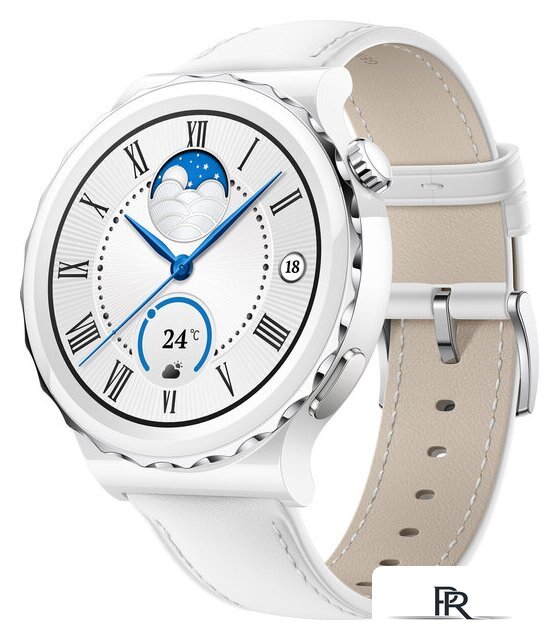 Умные часы Huawei Watch GT 3 Pro Ceramic 43 мм (белый/кожа) - Изображение №1 — Интернет-магазин ПроЗаказ