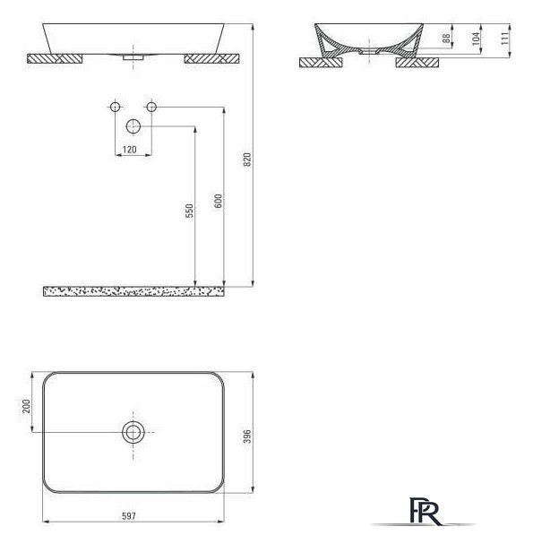 Умывальник Deante Tess CDS DU6S - Изображение №4 — Интернет-магазин ПроЗаказ
