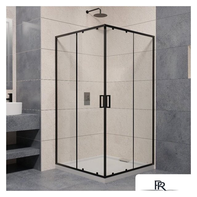 Душевой уголок RGW PA-030B 350803000-14 100x100 (черный/прозрачное стекло) - Изображение №1 — Интернет-магазин ПроЗаказ