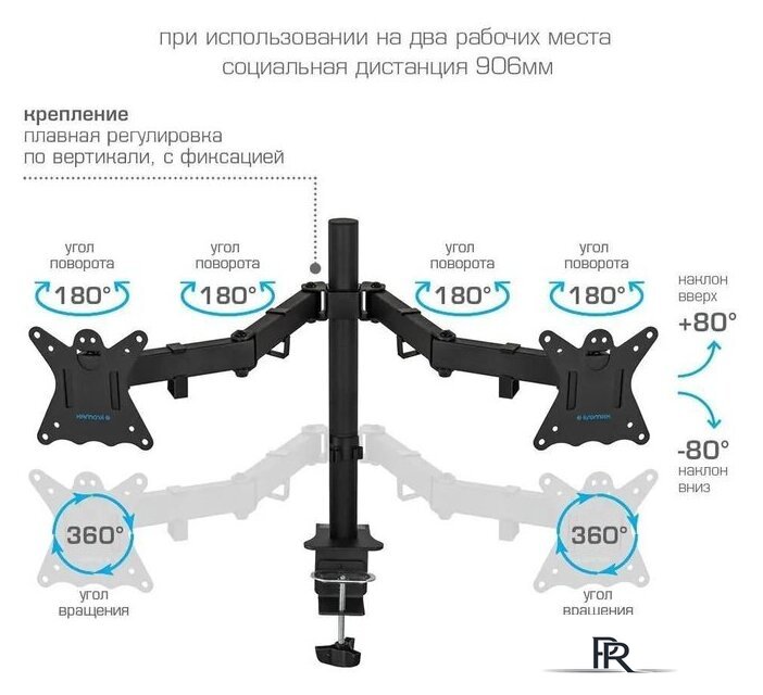 Кронштейн для монитора Kromax CASPER-508 - Изображение №7 — Интернет-магазин ПроЗаказ