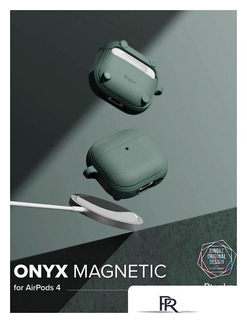 Чехол Ringke Onyx Magnetic для Airpods 4 Sage Green - Изображение №2 — Интернет-магазин ПроЗаказ