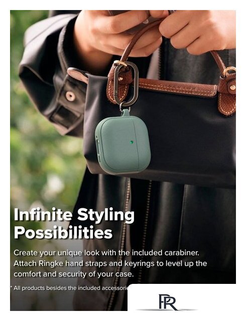 Чехол Ringke Onyx Magnetic для Airpods 4 Sage Green - Изображение №7 — Интернет-магазин ПроЗаказ