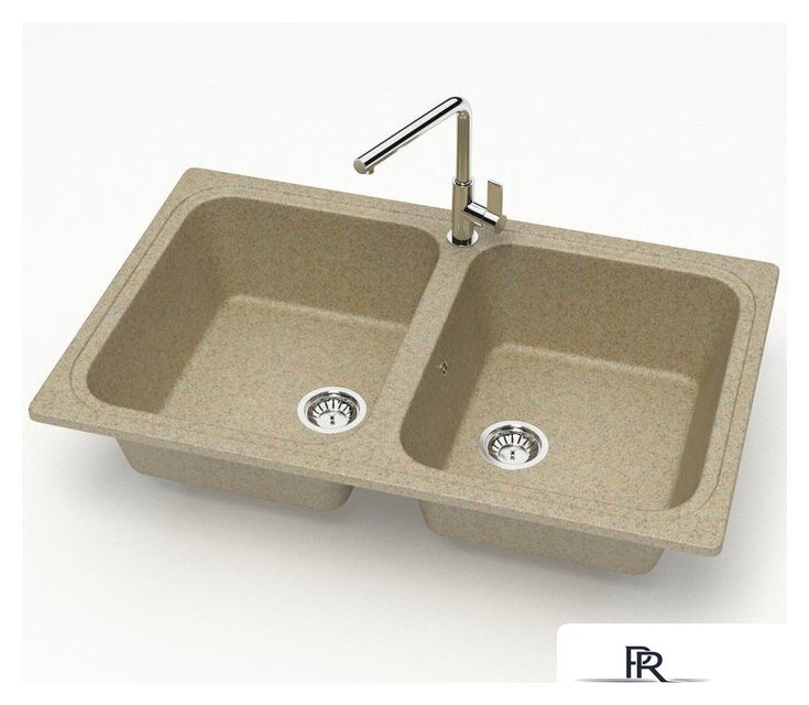 Кухонная мойка MARRBAXX Карельский камень модель 20/Q5 F020Q005 (песочный) - Изображение №2 — Интернет-магазин ПроЗаказ