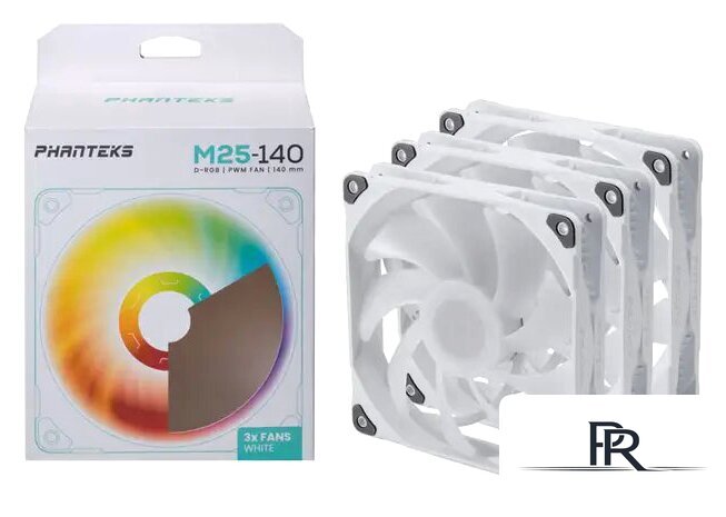 Комплект вентиляторов для корпуса Phanteks M25-140 D-RGB PH-F140M25_DRGB_PWM_WT01_3P - Изображение №1 — Интернет-магазин ПроЗаказ