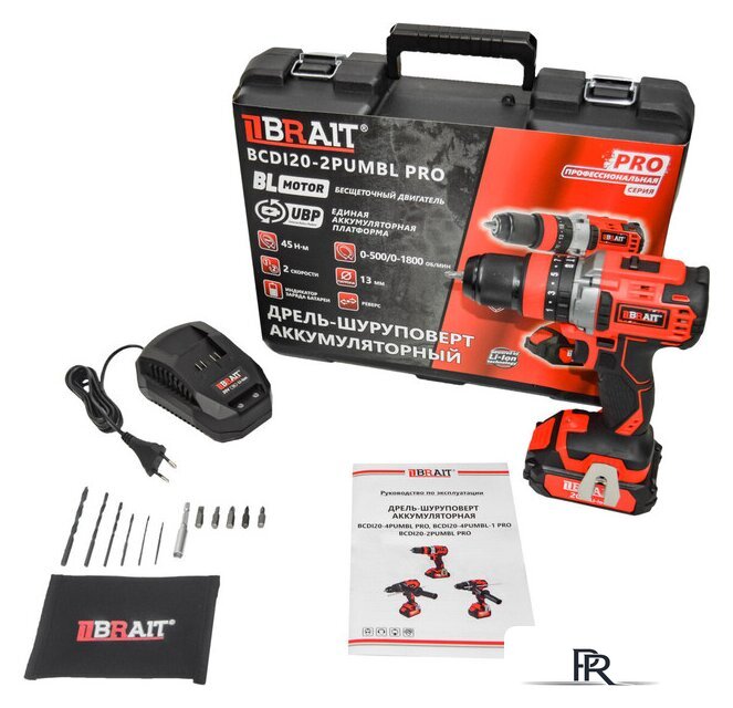 Ударная дрель-шуруповерт Brait BCDI20-2PUMBL PRO (с 1-м АКБ, кейс) - Изображение №1 — Интернет-магазин ПроЗаказ