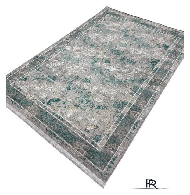 Ковер для жилой комнаты Radjab Carpet Афина Прямоугольник 9008A 12799RK (1.6x2.3, Grey/Green) - Изображение №1 — Интернет-магазин ПроЗаказ