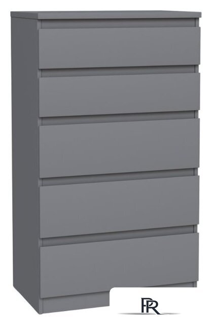 Комод Mio Tesoro Кастор 5 ящиков 2.03.02.070.4 (серый) - Изображение №1 — Интернет-магазин ПроЗаказ