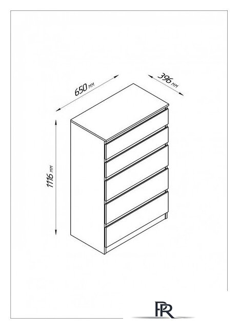 Комод Mio Tesoro Кастор 5 ящиков 2.03.02.070.4 (серый) - Изображение №5 — Интернет-магазин ПроЗаказ