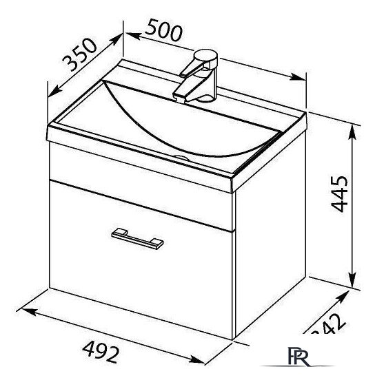  Aquanet Тумба с умывальником Нота 50 287705 - Изображение №7 — Интернет-магазин ПроЗаказ