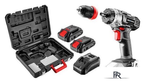 Дрель-шуруповерт GRAPHITE 58G022-SET2 (с 2-мя АКБ, кейс) - Изображение №1 — Интернет-магазин ПроЗаказ